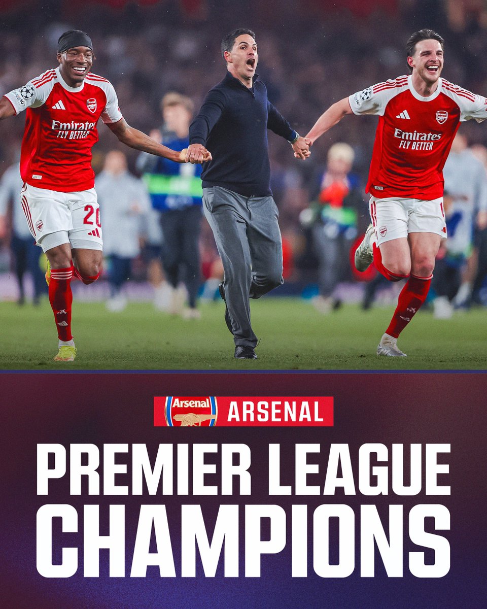 usasports's tweet photo. ARSENAL HAVE DONE IT!!!

The Gunners are Premier League champions for the first time in 22 seasons! 🏆 https://t.co/VdLu2GIHCU