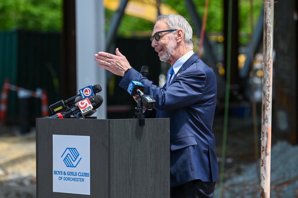 RepStephenLynch's tweet photo. Yesterday marked another huge milestone in the journey to bring the Martin Richard Boys and Girls Club Fieldhouse+ to life in Dorchester, with the Topping Off Ceremony skillfully performed by my brothers and sisters at Ironworkers Local 7. 

I was proud to join @TeamMR8, the Marr Family, Lee Kennedy Construction, Bill, Denise, Jane, and Henry Richard, Bob Scannell and the @BGCDorchester, and my dedicated colleagues in Government, @mayorwu529, @nickcollinsma, Reps. @RepDanHunt, @david_biele, Chris Worrell, and Councilors Fitzgerald, @ErinforBoston, @Ruthzee, and @VoteWorrell for this celebratory day.
 
When complete, this facility will open its doors to thousands of young people and families across our community, offering access to athletics, the arts, mentorship, and so much more for generations to come. I am also proud that every part of this structure is the product of 100% Union Labor.
 
More than a building, the Fieldhouse+ will be a living embodiment of young Martin Richard's spirit, of kindness, generosity, and peace. That spirit is woven into every part of this project, and it will continue to inspire and shape every young person who walks through its doors.
 
We are grateful to @MassGovernor  and Senators @SenWarren and @SenMarkey, and to the many generous donors, and of course, for the love that Bill and Denise Richard have shown to all the children of our City, all in memory of their son, Martin Richard.
