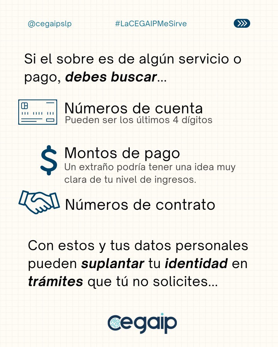 Cegaip's tweet photo. 🚫🗑️ Antes de tirar documentos con información sensible, destrúyelos correctamente ✂️📄

🔐 Proteger tus datos personales ayuda a prevenir fraudes y robo de identidad.

#LaCEGAIPMeSirve #ProtecciónDeDatos https://t.co/MlRawxIsGI