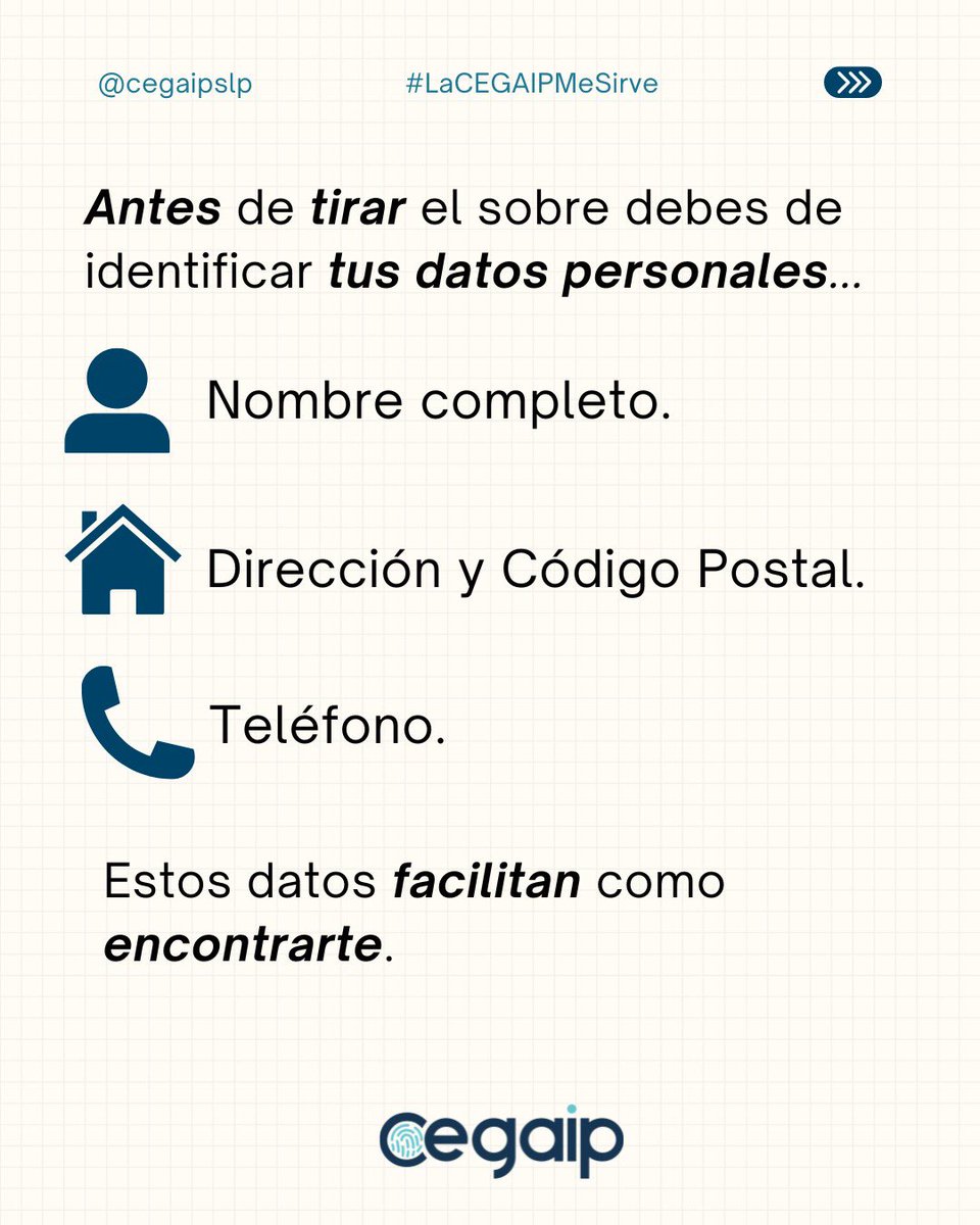 Cegaip's tweet photo. 🚫🗑️ Antes de tirar documentos con información sensible, destrúyelos correctamente ✂️📄

🔐 Proteger tus datos personales ayuda a prevenir fraudes y robo de identidad.

#LaCEGAIPMeSirve #ProtecciónDeDatos https://t.co/MlRawxIsGI
