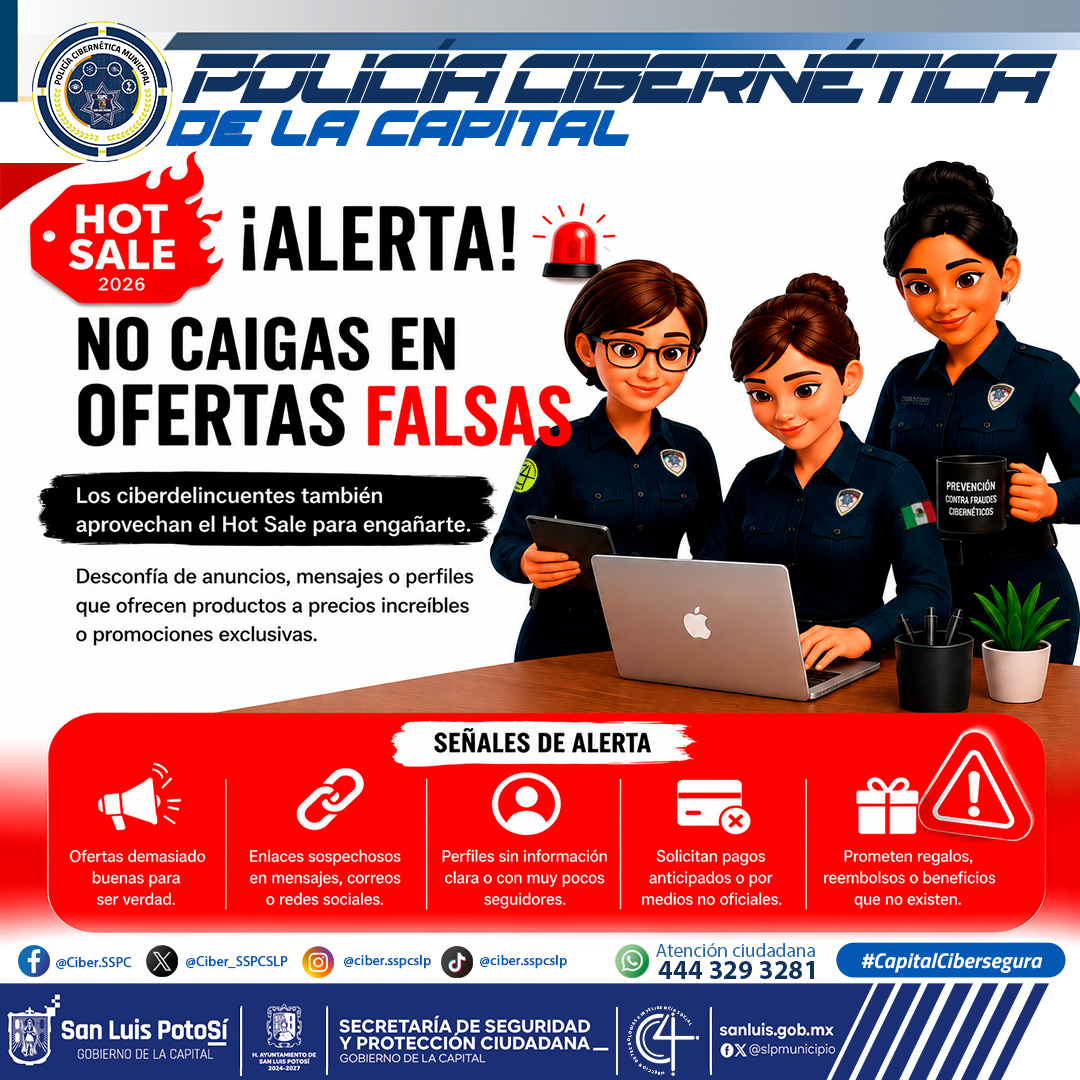 Policía Cibernética Municipal SSPC SLP tweet media