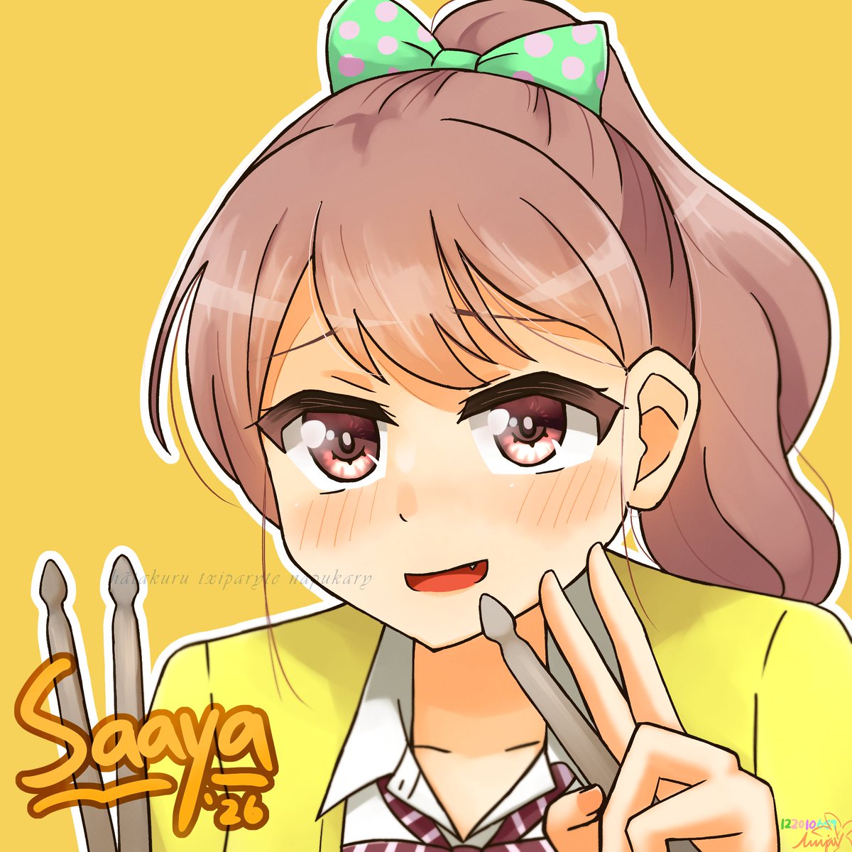 lilia_ulanova's tweet photo. 沙綾ちゃんお誕生日おめでとう！
「星の鼓動」の沙綾ちゃんです。
#山吹沙綾生誕祭2026 
#山吹沙綾誕生祭2026 
#bandoriart https://t.co/OadBW2q84F