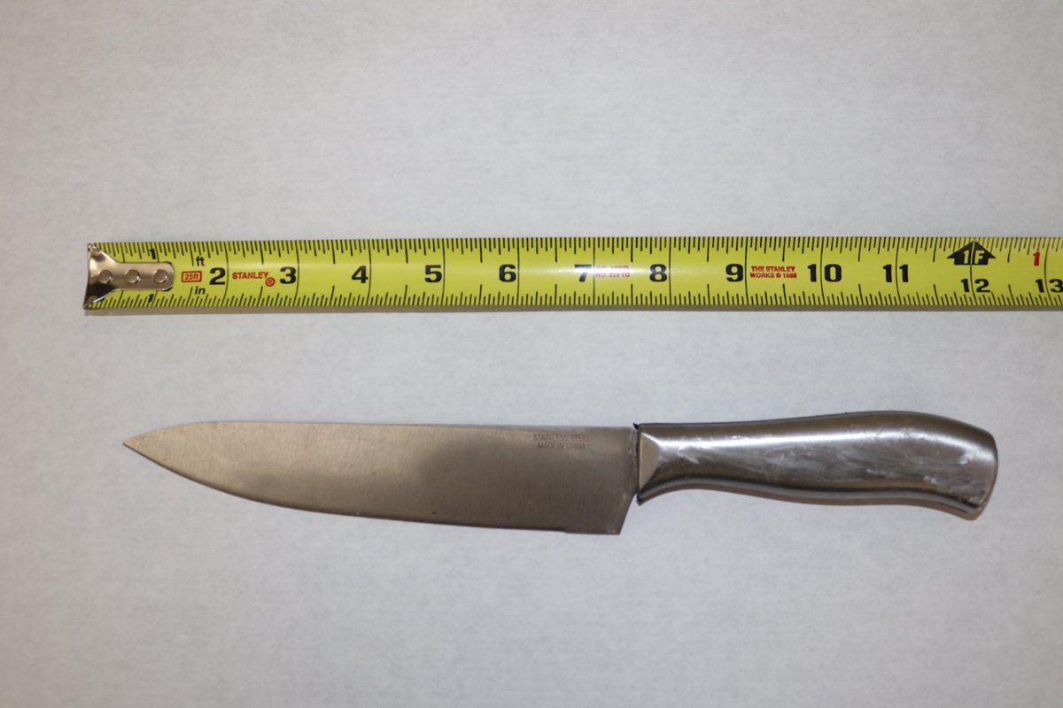 SLMPD's tweet photo. Everyday, your #SLMPD officers respond to calls not knowing what people are armed with or what their intentions are. Today, we are thankful our officers are ok. 

Here are photos of the metal pole, knife and stun gun the man was armed with as he charged at officers before the officer-involved shooting.