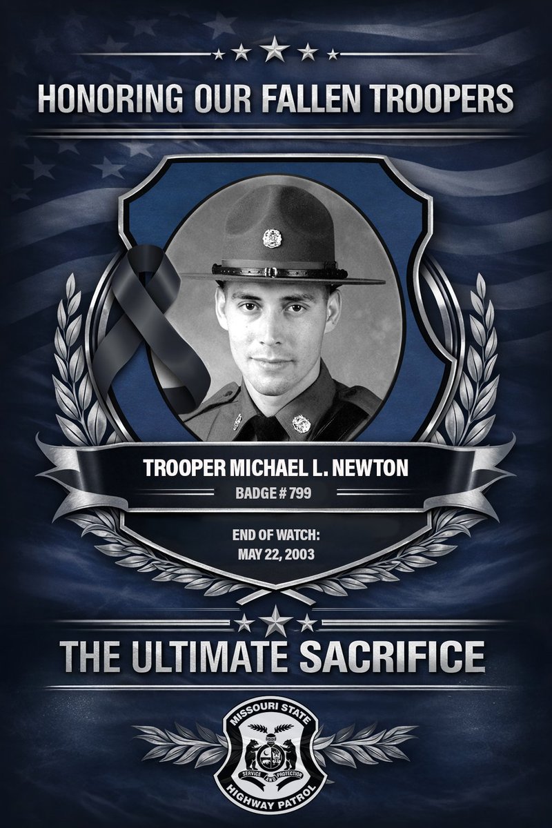 MSHPTrooperGHQ's tweet photo. #UltimateSacrifice
Today We Remember: Trooper Michael L. Newton
Trooper Newton's story: https://t.co/2LvLz45eHY https://t.co/V0Ha8nW9Rh