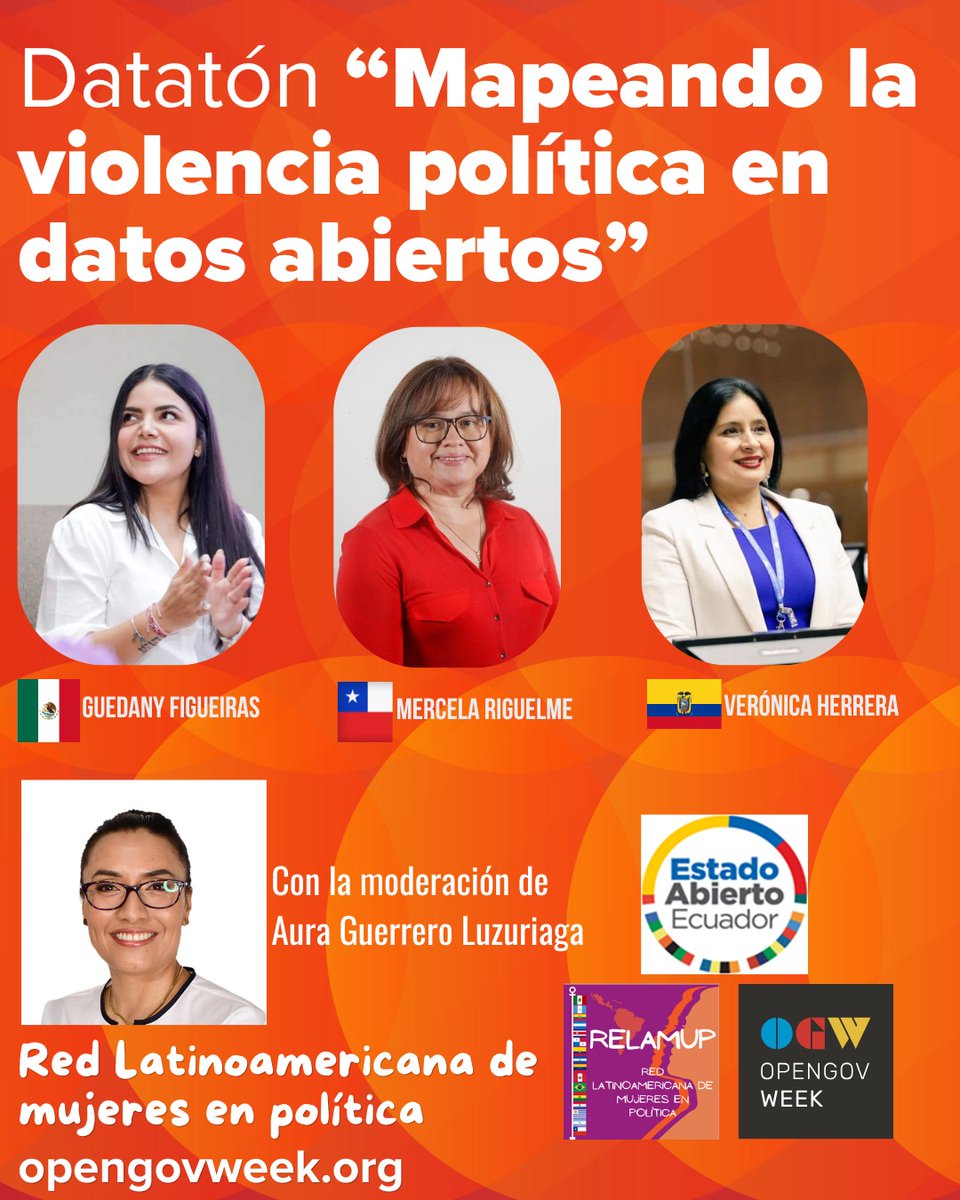 Veronic89286443's tweet photo. Desde la sede de Ecuador Red Latinoamericana de MUJERES en política, les extendemos una cordial invitación para participar en el evento virtual:
💟 Datatón: " Mapeando la violencia política en datos abiertos "
https://t.co/kRGakkCgar
@ECGobAbierto 
@TCE_Ecuador 
@cnegobec https://t.co/icnCAQMR2F