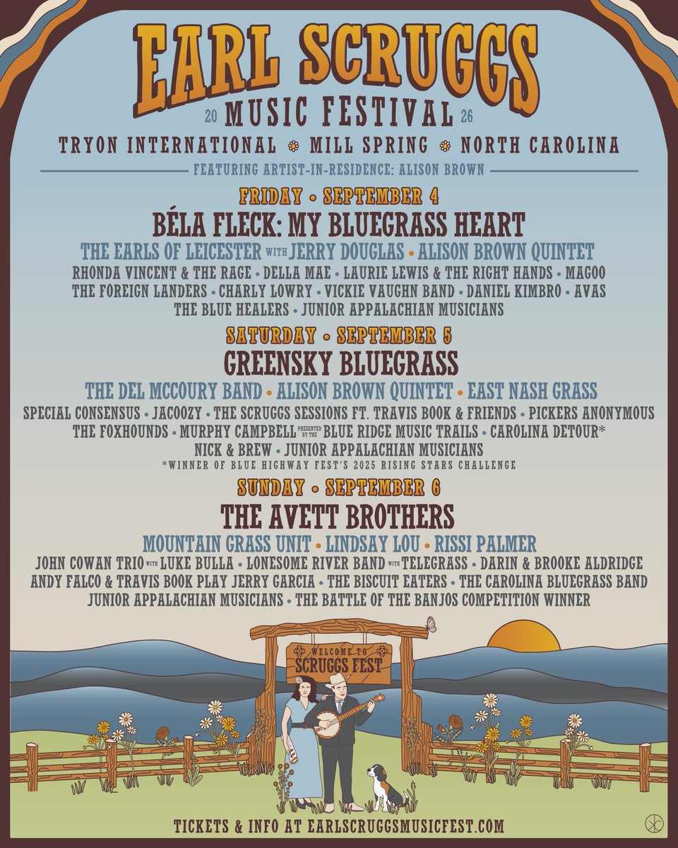 JerryDouglas's tweet photo. The @EarlScruggsFest is taking place this Labor Day Weekend, Sept 4-6. Catch Jerry Douglas, The Earls of Leicester, and many more in Mill Spring, NC. For more info and to get your passes, visit https://t.co/AzAWDp479j https://t.co/U1HrI2nnSp