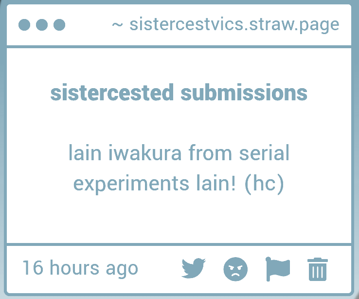 SisterVics's tweet photo. lain iwakura - serial experiments lain (headcanon) https://t.co/DR9cykRh9O