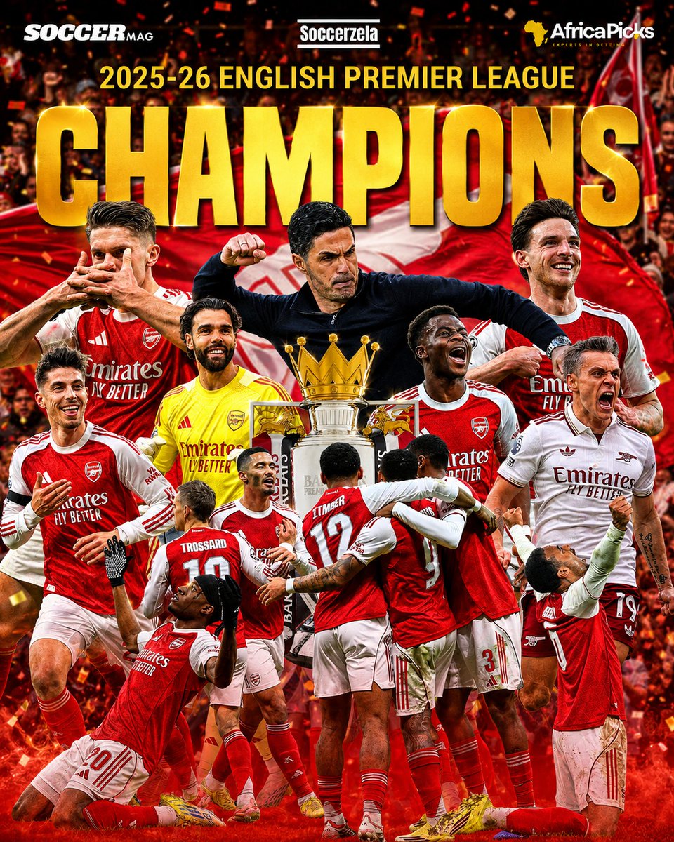 JuandreJoubert's tweet photo. THE WAIT IS OVER!!! The Premier League is RED!! #Arsenal https://t.co/zV0OXeBvb2