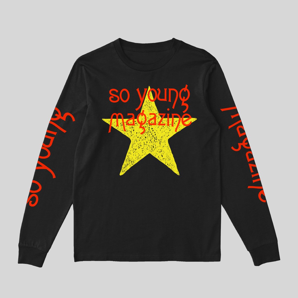 SoYoungMagazine's tweet photo. New! 

'Smashing Star' on Enzyme Washed Black Long Sleeve T-Shirt.

Shop here: https://t.co/w8rli5u5jl https://t.co/zyH23XblLL