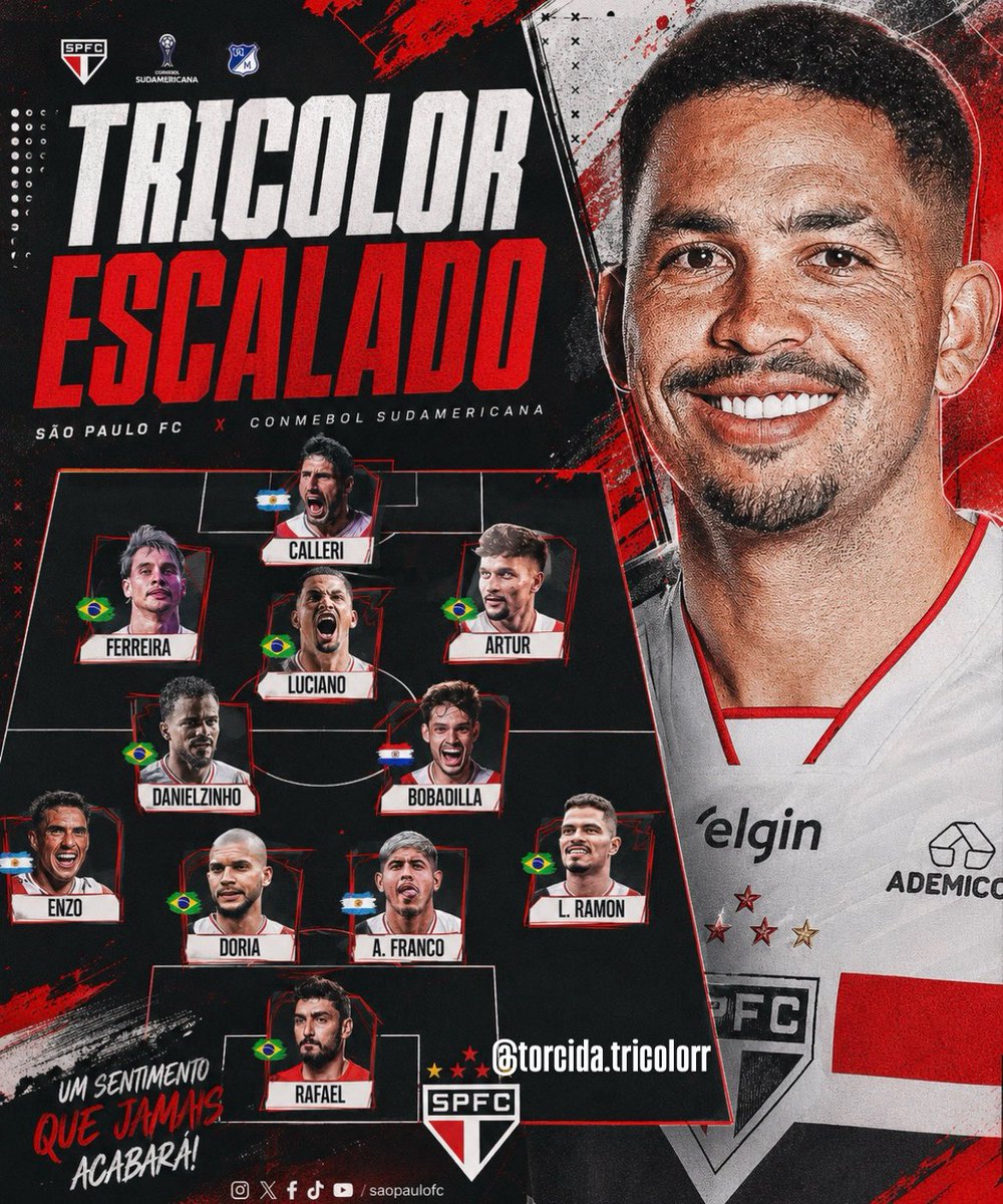 2005Tricolor's tweet photo. SÃO PAULO ESCALADO! 🇾🇪 https://t.co/NA6mOXgY0j