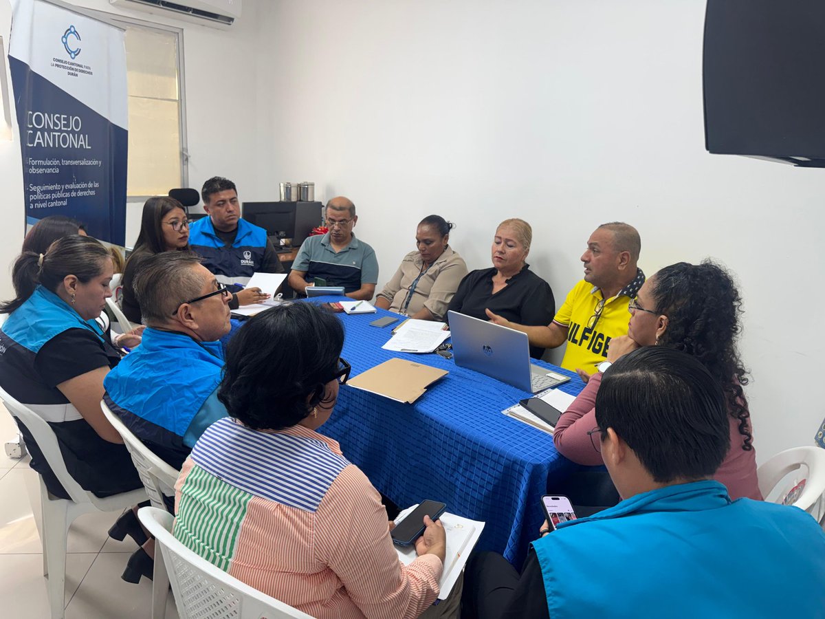 CCPD_DURAN's tweet photo. En articulación con el GAD Municipal de Durán y el Consejo Nacional para la Igualdad Intergeneracional, desarrollamos una Mesa Técnica Interinstitucional con el objetivo de fortalecer el funcionamiento de la Junta de Protección de Derechos y mejorar la atención integral https://t.co/cmGa1dY4zK