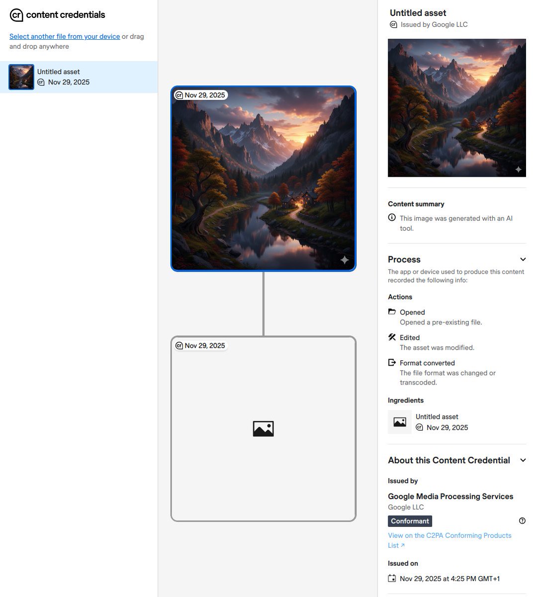 botsdontcry1's tweet photo. Great! @OpenAI  has rolled out a @C2PA_org  verifier, "for safer, more transparent AI‑slop provenance."

The tool, vibe coded under an intern’s armpit, labels any C2PA-signed AI output as if it were generated with OpenAI's own systems.

https://t.co/wSFhBD6yui https://t.co/xBXppXwmHb