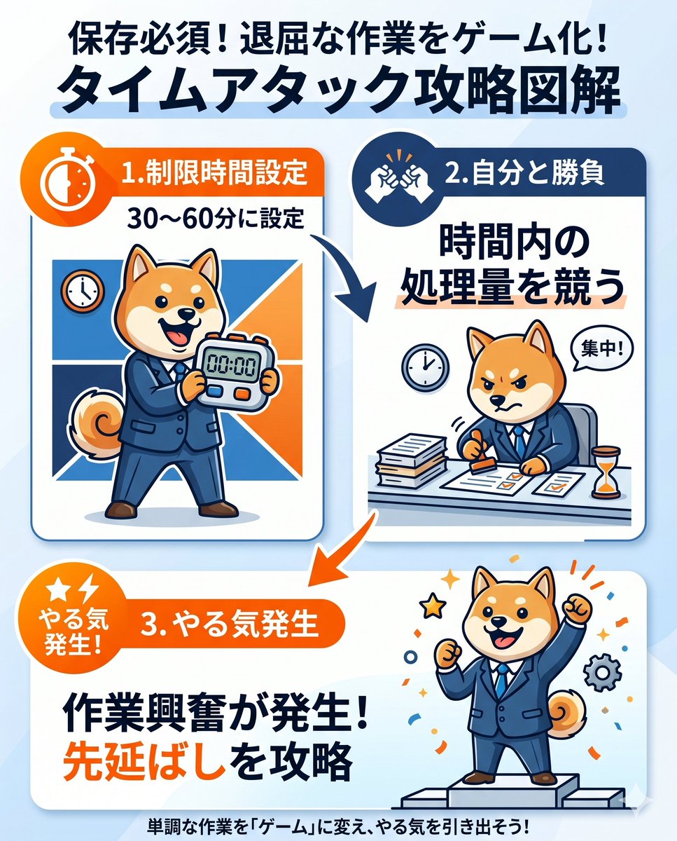 やりたくなくて溜まってる仕事、ありますよね? 単調で退屈な やりたくなくて溜まってる仕事、ありますよね? 単調で退屈な