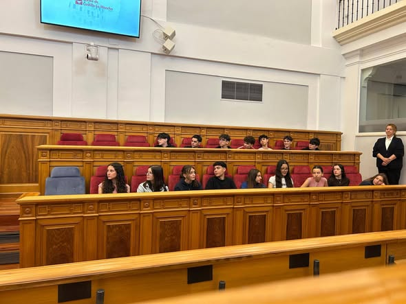 ulaboral's tweet photo. Los alumnos de 4 ESO A y B visitaron el lunes el Palacio de Fuensalida, sede de la Presidencia de la Junta de Comunidades de Castilla-La Mancha, y el Palacio de San Gil, sede de las Cortes.
#soydelauni 💚💚💚 #sembrando 🌱🌱🌻 https://t.co/QE0Eq5hxMX
