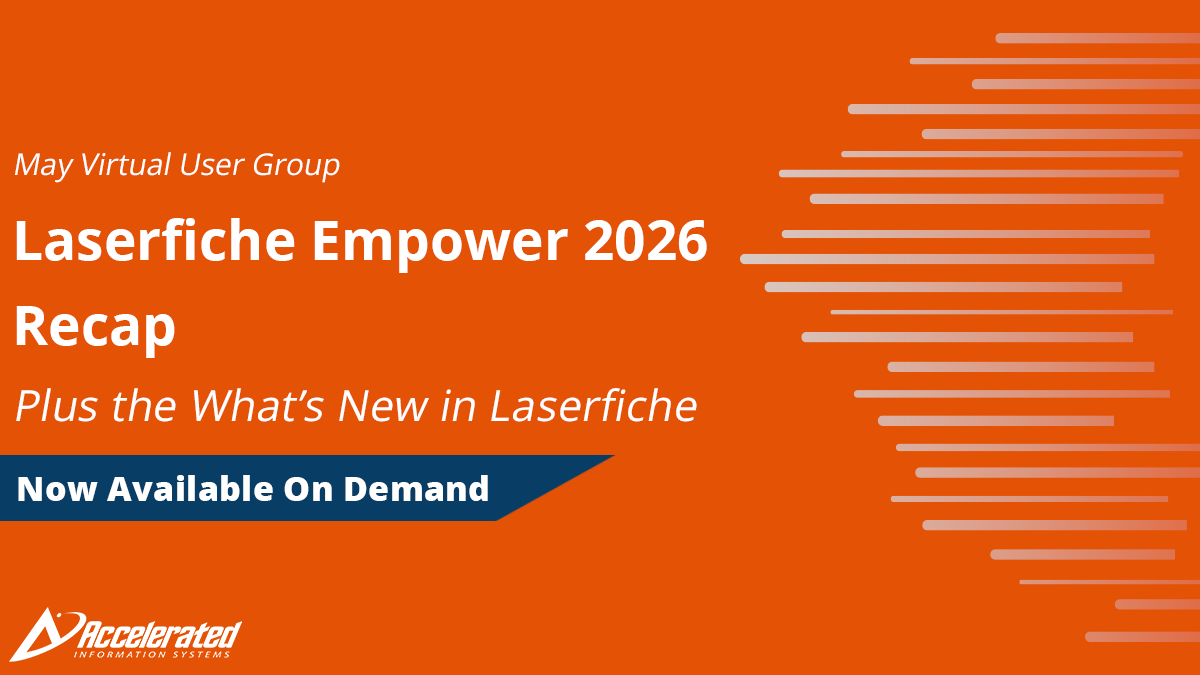 AISWW's tweet photo. Missed our virtual user group covering the @laserfiche  Empower 2026 highlights? The full session is now available on demand: https://t.co/ep4a1c5Yhb

Catch up on the Agentic Era #roadmap, new #AI features, and the latest #Cloud #updates now!

#LFEmpower https://t.co/3lezFwDpki
