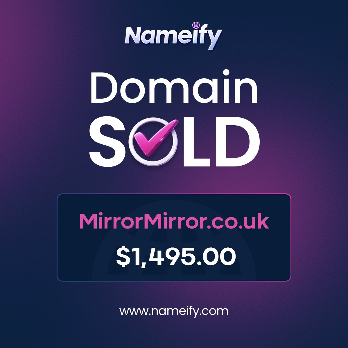 Nameify's tweet photo. Another one gone. 🔥

https://t.co/6rrVWNfSGh
💰 $1,495 SOLD
High-quality names don’t sit around.

If you’re building a brand — move fast.

More drops coming daily 👇
 https://t.co/HsIJ7zj7Lb

#domains #domaininvesting #branding #startups #entrepreneur #Nameify #digitalrealestate https://t.co/FHrD8fIfVb