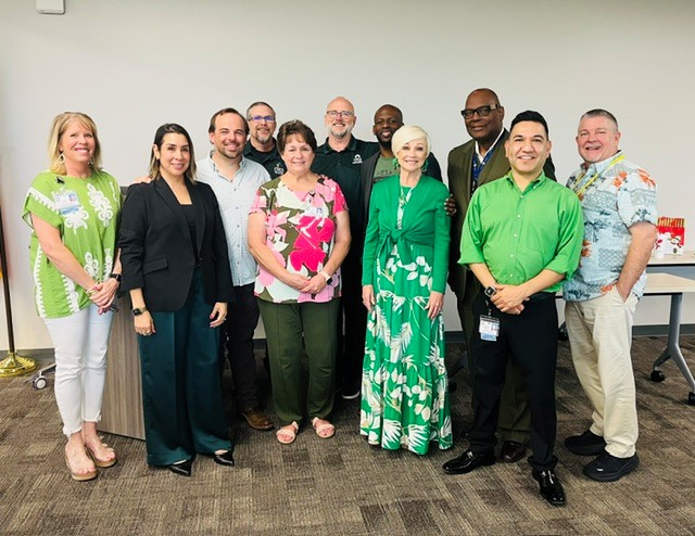 CFISDbus's tweet photo. Transportation Services goes green in support of mental health awareness! https://t.co/q1qt9qTdid