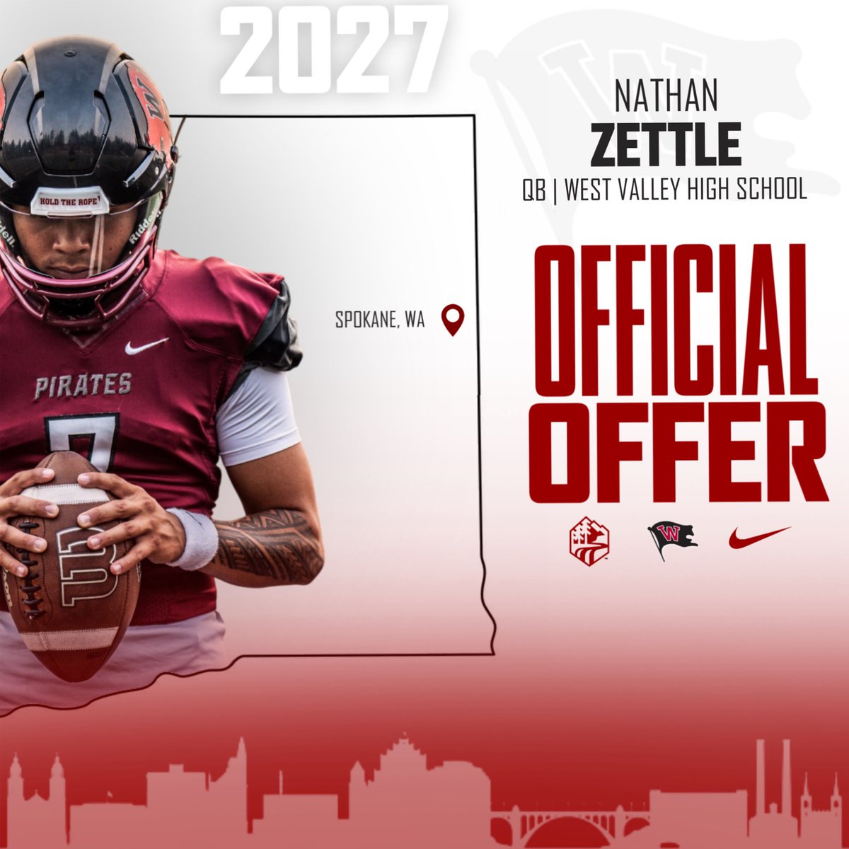 nathan_zettle's tweet photo. Blessed to receive an offer from Whitworth University!! 🙏
Grateful for the opportunity! Thank you @coachsandberg and @misseybryce for believing in me. @WhitworthFB 
#BeUncommon #GoBucs 🏴‍☠️
@RecruitRadarNW @PrepRedzoneWA
@BrandonHuffman @NickFarman55 @JordanJ_ https://t.co/k8CsyecvV7