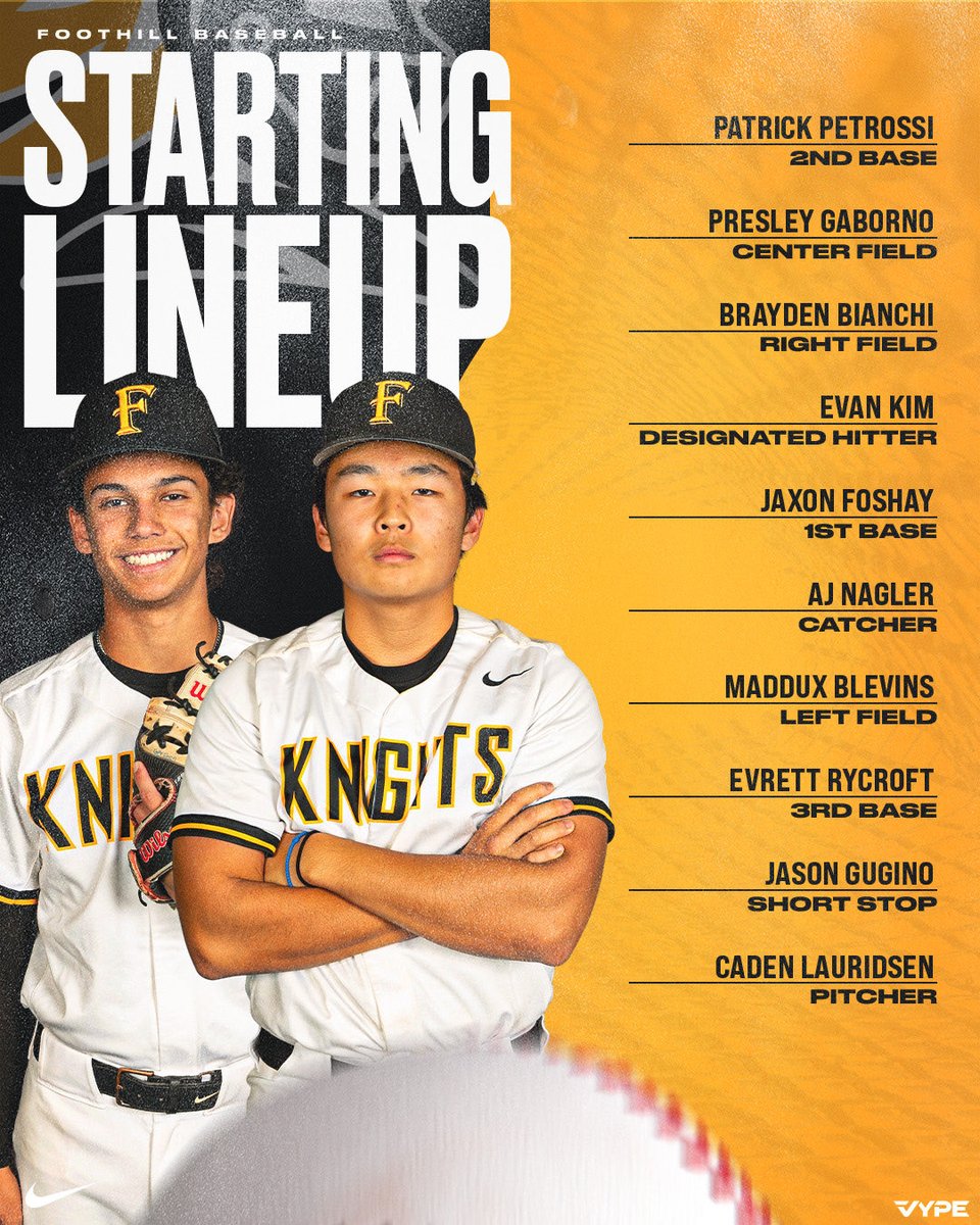 Foothill Knights Baseball tweet media