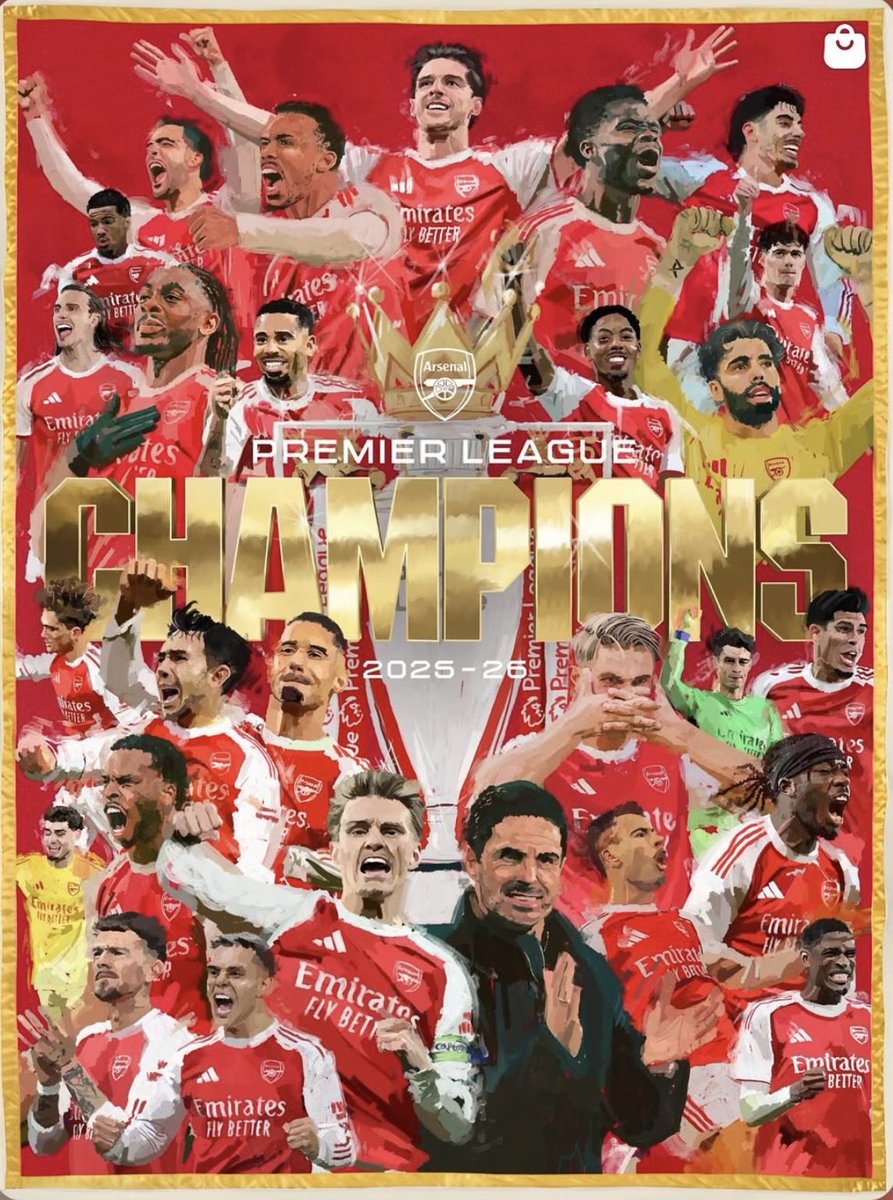 Jamie_Lang44's tweet photo. Arsenal, champions of England https://t.co/c42M6zza3Y