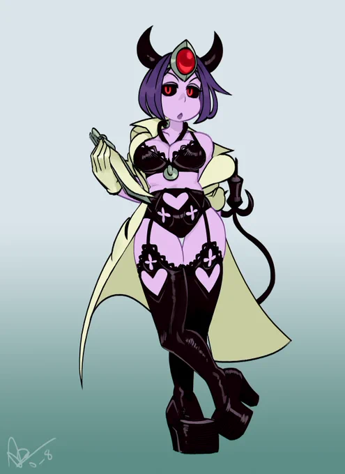 Something I don't normally explicitly point out but the purple demon gene is strong and has a long lineage haha (I also have one that's even more direct in UMA, but still kind of workshopping) Also, I have various superheroine adjacent designs which have some similarities