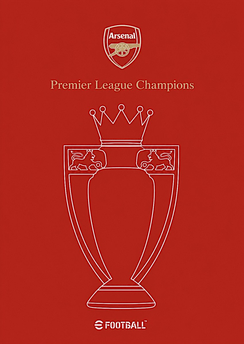 eFHUBx's tweet photo. eFootball™ Partner, @Arsenal are crowned as the Champions of the Premier League. 🔴🏆

#eFootball https://t.co/JpNPEyq1lB