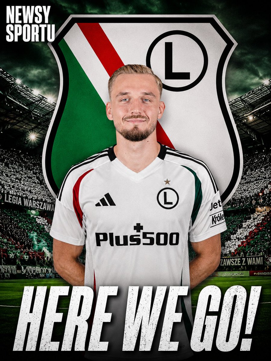 Newsy_Sportu's tweet photo. 🚨🔴🟢⚪️⚫️ HERE WE GO!
🇵🇱 Łukasz Zjawiński zostanie zawodnikiem Legii Warszawa! ✍️🔥

Napastnik Polonii Warszawa ma być trzecim letnim wzmocnieniem Wojskowych po Ivanie Brkiciu i Zoranie Arseniciu. 👀

⚽ 24-latek zdobył 19 bramek w tym sezonie i wróci do klubu, w którym występował już w akademii oraz rezerwach. 🔙