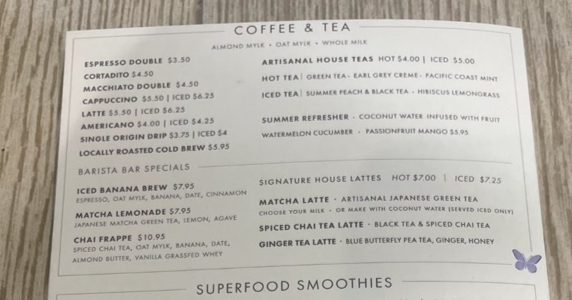 hnlnae's tweet photo. @gwenisonline My original guess, plus menu prices from a Pura Vida, the most overpriced cafe I know. 2 organic sandwiches and 2 matcha lattes would be more than what the original person paid. Sandwiches are just $15-17 now. Lattes, especially if you get non-dairy milk, are also just $7-8 now. https://t.co/WGRDs6FqGV