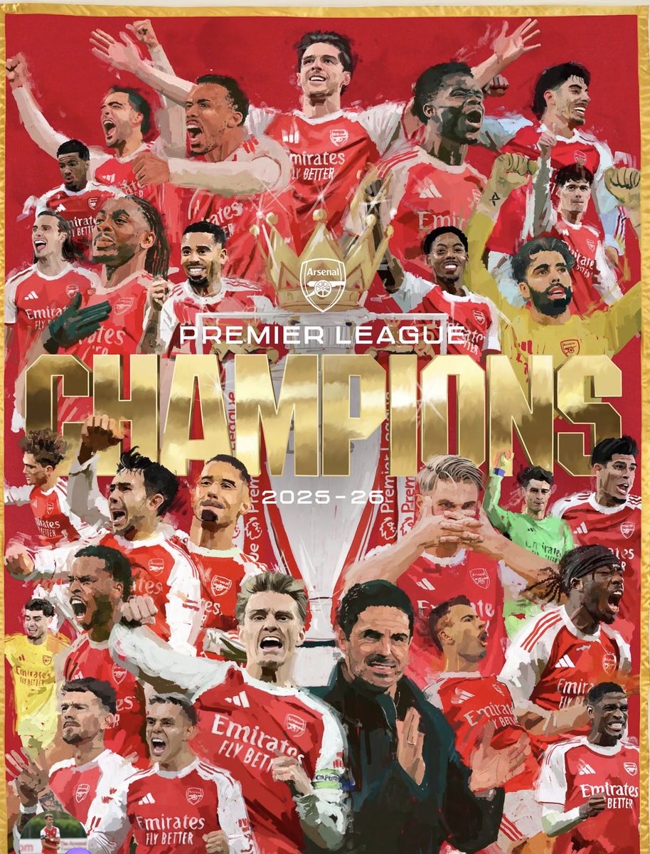 garaad101's tweet photo. We're Premier League Champions 🏆👊🔴⚪️🫡 https://t.co/MVPSSbMdeq