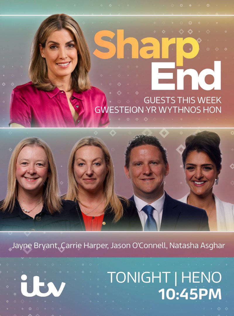 SharpEndITV's tweet photo. On tonight's Sharp End

The new Welsh Government is promising to convert manifesto hope into hard work.

The drama continues in Westminster as potential challengers pile the pressure on the PM. 

And, we'll meet the Senedd's new kids on the block.

Tune in at 10:45 pm on ITV1. https://t.co/GT9uXUihK1