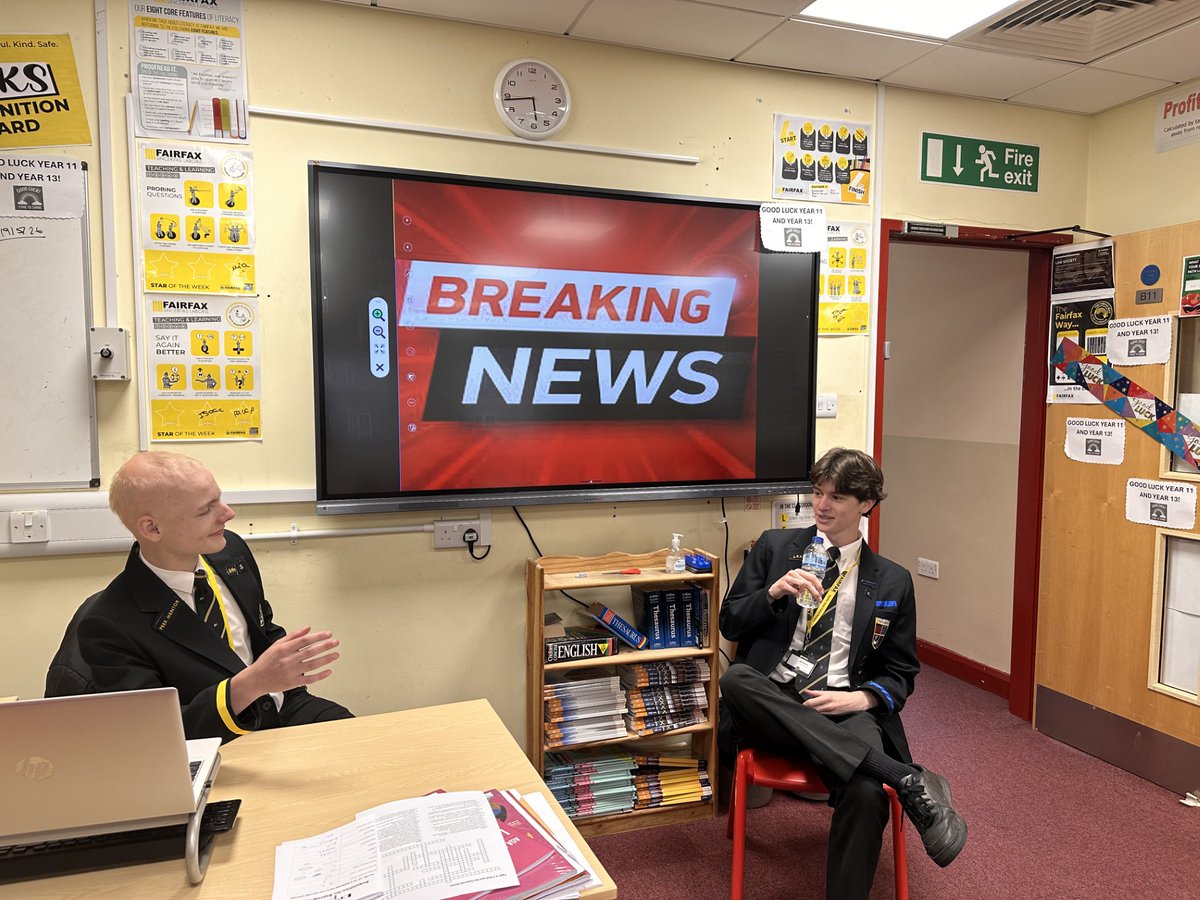 FAIRFAXBusComp's tweet photo. Our Year 12 A Level Economics students investigated the causes of the financial crash before presenting their findings in a live ‘breaking news’ style report. Excellent research, analysis and presentation skills on display!  2/2 @FFaxPrincipal @FairfaxSchool https://t.co/lT2ywyq5as