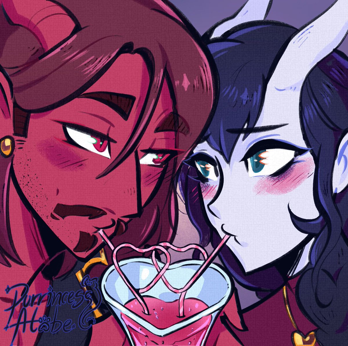 Atobe_draws's tweet photo. A few more adorable YCHs for Tablespoon &amp; VesFoxx 🍹💖 

#ych ┃ #vgencomm ┃ #vgen https://t.co/0voTXvUYfO