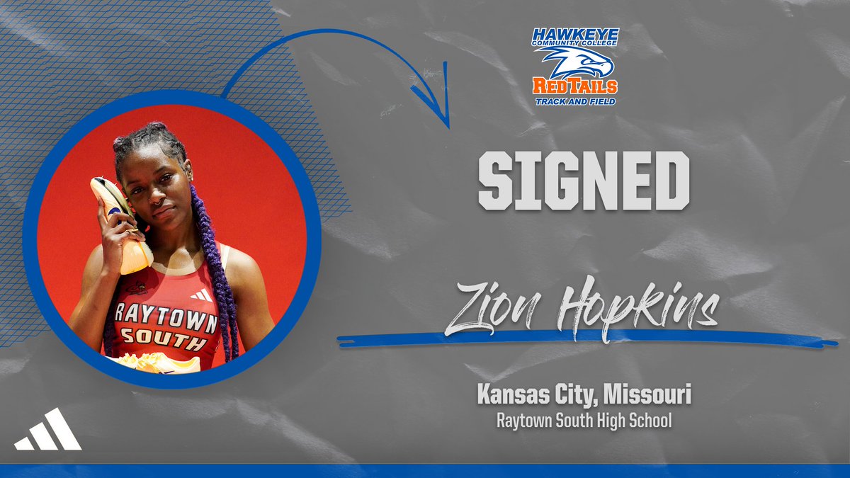 HawkeyeRedTails's tweet photo. It's official! Zion Hopkins has committed to our RedTail Women's Track &amp; Field team! Welcome aboard! https://t.co/k2mNYTOPUa