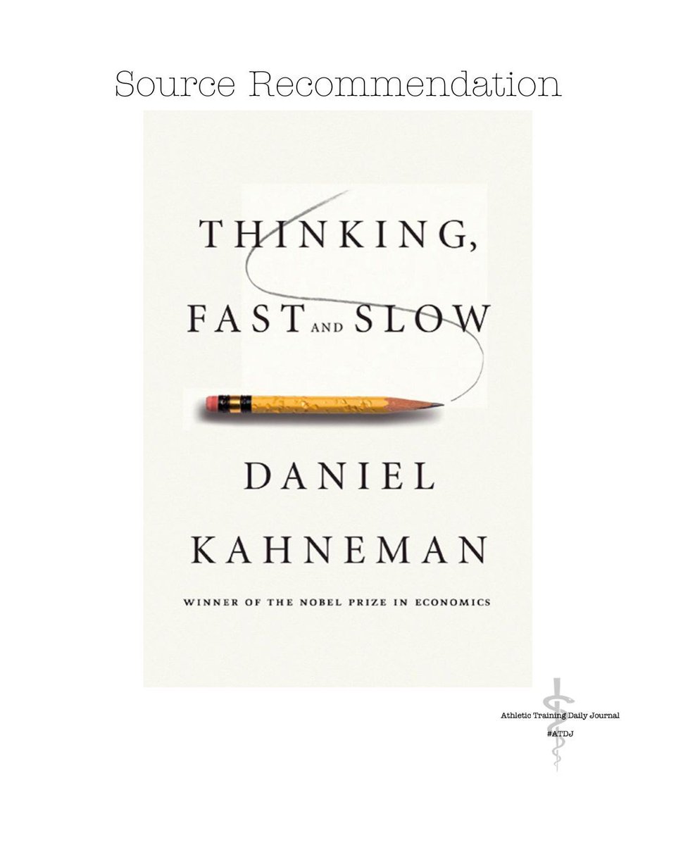 ATDailyJournal's tweet photo. Thinking Fast and Slow-Daniel Kahneman

The science behind how we process information and make decisions.

LINK: https://t.co/iViGLGppVV 

#ATtwitter #at4all #atcchat #complicatedsimple #reflection #growth #journal #personal #professional #ATimpact #athletictraining #community https://t.co/H7orqwmvve