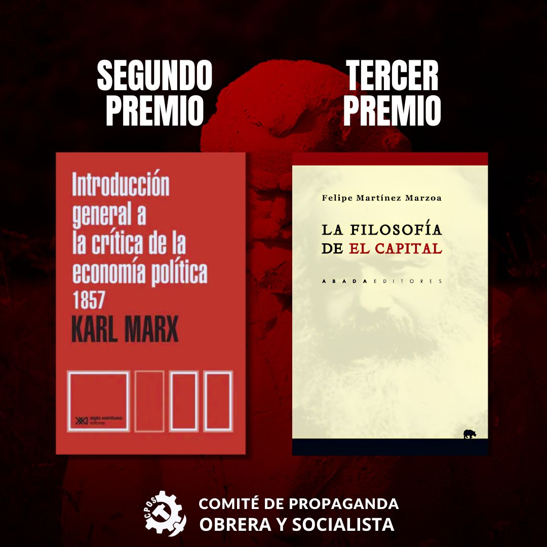 CPOS_PERU's tweet photo. 2️⃣ 🎁 Introducción a la crítica de la economía política_ de K. Marx, Siglo XXI Editores
3️⃣🎁 La Filosofía de El Capital_ de F. Marzoa, Abada Editores

💵 Colaboración: 🪙 S/. 5.00
🔄 Sorteo: SÁBADO 20/06
🔴 Organiza: Comité de Propaganda Obrera y Socialista. https://t.co/gW1pyWQQyL