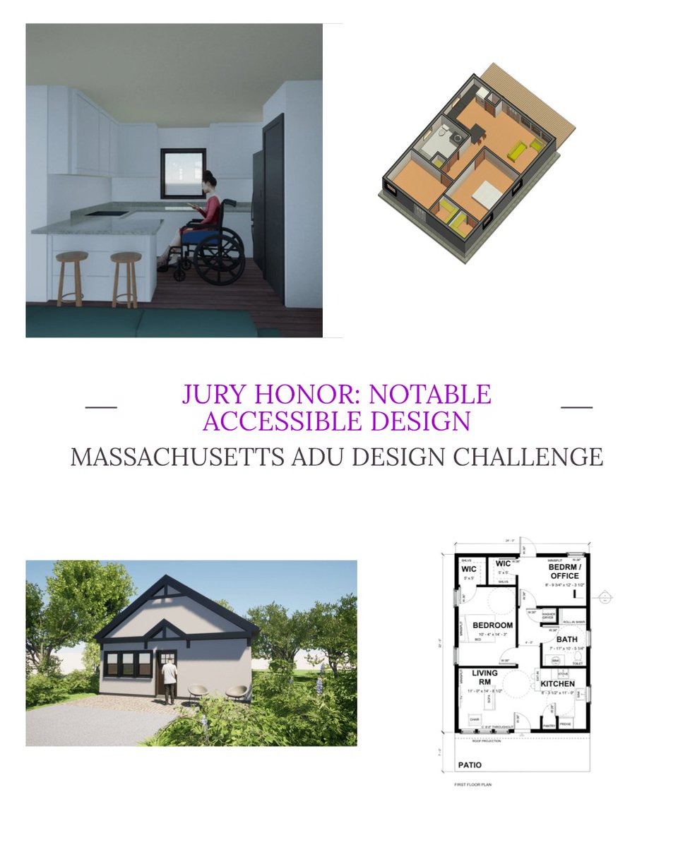 krarchint's tweet photo. We’re honored to receive a Jury Honor for Accessible Design in the Mass ADU Design Challenge. Proud to be part of the conversation shaping what’s next. 
#KRArchitectureAndInteriors #ADU #ADUDesign #AgingInPlace #southshorema #DesignExcellence #AccessoryDwellingUnit https://t.co/sPF6wLdbOE