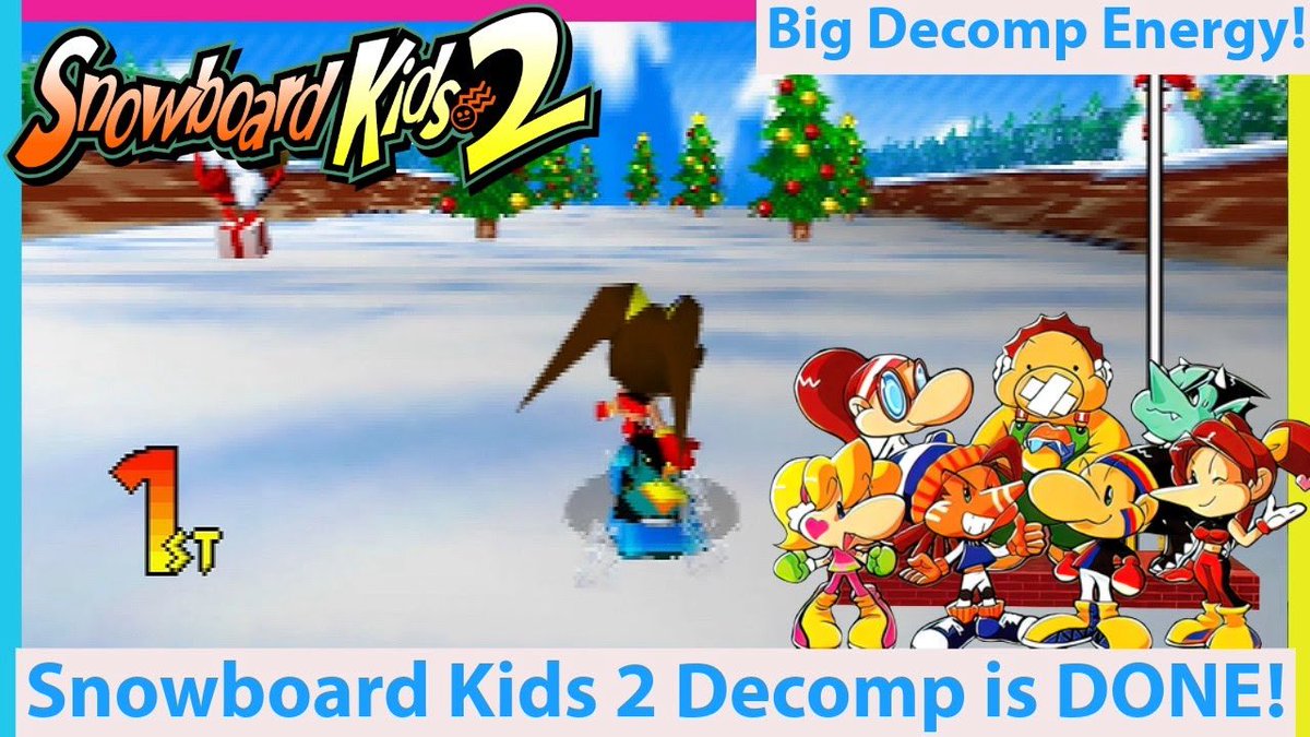 VEsoterica's tweet photo. Snowboard Kids 2 is now 100% decompiled! And you know what that means…PC port is possible! (Vid in reply) #gaming #gamingnews #retrogames #n64 https://t.co/n5n450TOOX