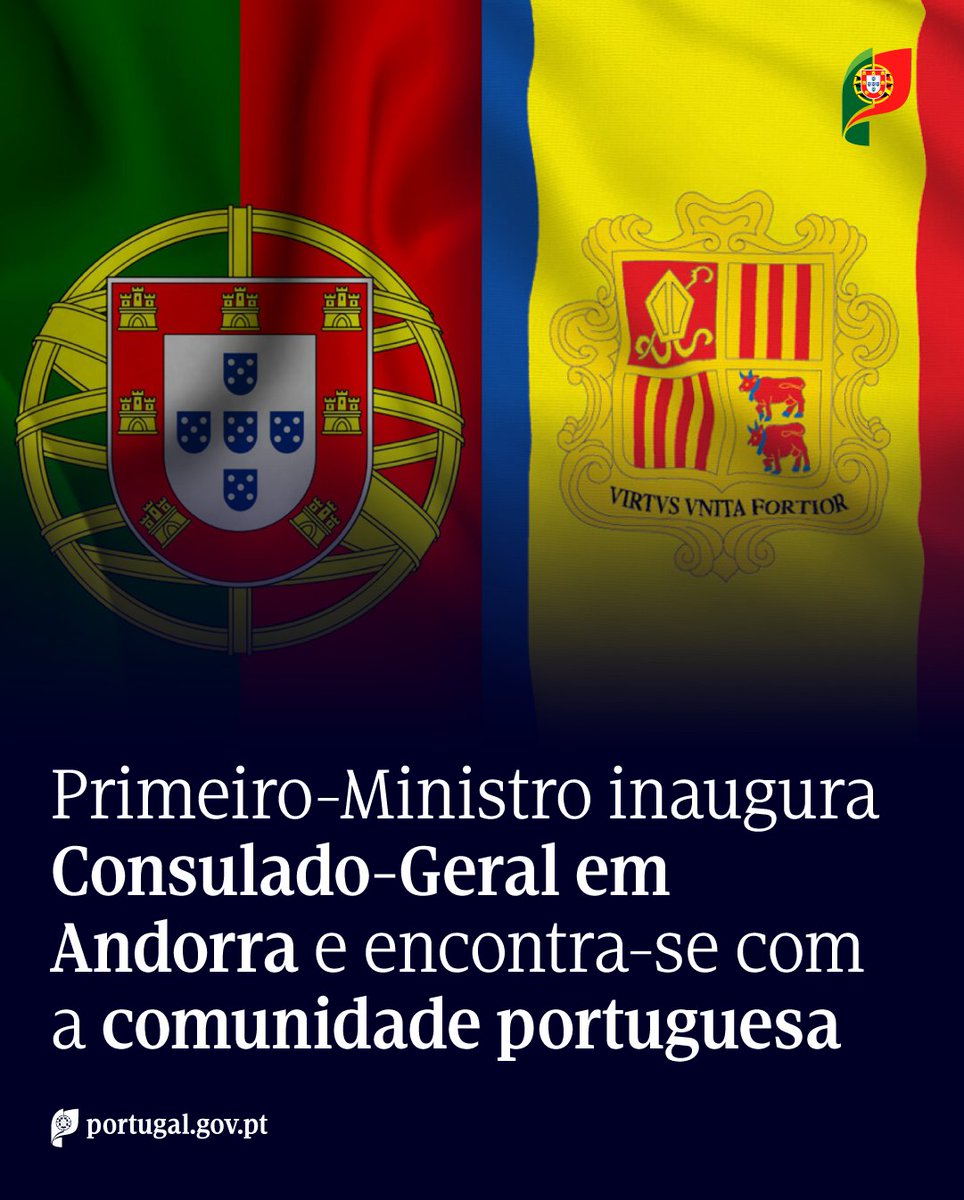 govpt's tweet photo. Durante a visita, o Primeiro-Ministro reúne-se com o chefe do Governo de Andorra, Xavier Espot Zamora, estando prevista a assinatura de um Acordo de Cooperação em matéria de segurança interna, que reforça a colaboração entre os dois países. https://t.co/Tlm4yq0ELj