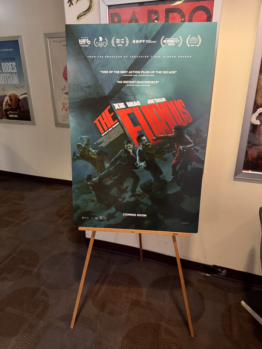 WillTheLandMan's tweet photo. Last night was one for the books. My homie @NinjaPleaseDJ hosted a sold out screening of @KenjiTanigaki barn burner action film #TheFurious! Teamed up with @Lionsgate at the Lumiere Cinema and even had a collab tee shirt with @Ruckingfotten. @contracelluloid continues to get bigger and this one was special. Thanks for everyone coming through to watch a true ass kicker of a movie. Can’t wait to watch this one again — and I’ve seen it 4 times now. It fucking rules!!!