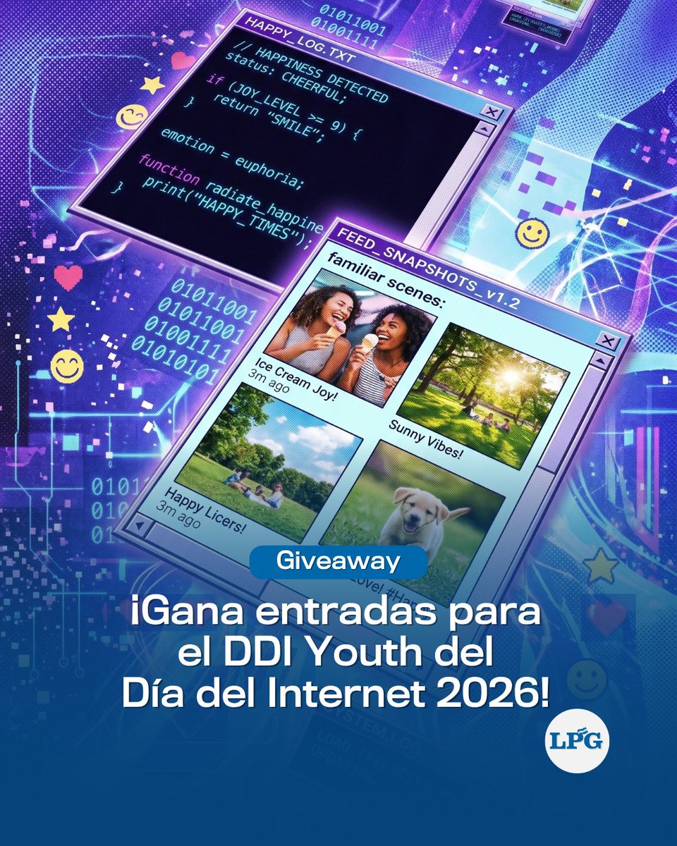 prensagrafica's tweet photo. 🎟️ ¡REGALAMOS 5 PASES para el DDI Youth por el Día del Internet 2026!

¿Te apasiona la tecnología o quieres aprender cómo usarla para crear, conectar y crecer?

El próximo 22 de mayo, en la Hacienda de los Miranda, llega DDI Youth, un espacio para jóvenes con conferencias dinámicas y una feria tecnológica para aprender de forma práctica y consciente.

Para participar:

✅ Dale "Me gusta" a esta publicación
✅ Sigue nuestra cuenta
✅ Comenta: ¿Qué tecnología ha cambiado más tu vida y por qué?

🎉 Tienes hasta las 6:00 p.m. de este martes 19 de mayo para participar, y el miércoles 20 contactaremos a los ganadores a través de mensaje directo.

#DDIYouth #DíaDelInternet