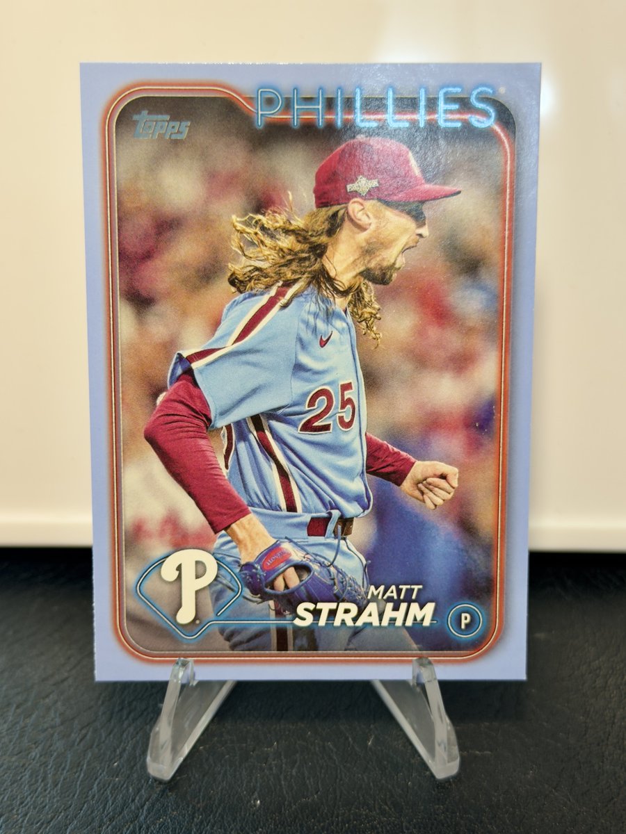 thecardhall's tweet photo. Rainbow update. Added the Father’s Day Blue /50 to the 2024 Topps Matt Strahm rainbow I’m collecting. Color match and jersey number match 25/50. Such a sweet card. 🔥🔥
@MattStrahm @TheCardLifeTV https://t.co/gpfYffV71C