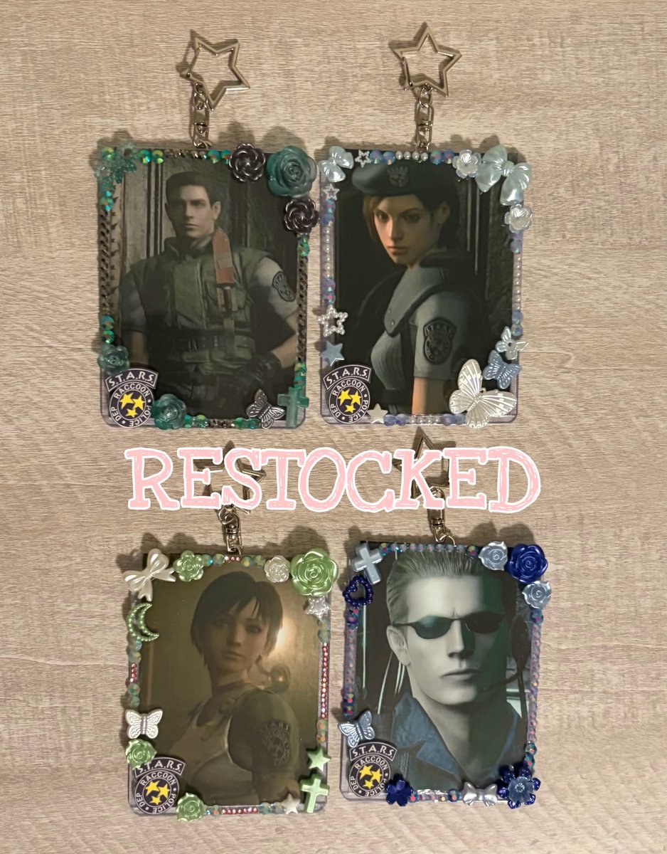 mangohexart's tweet photo. ⊹₊˚‧︵‿₊୨ᰔ୧₊‿︵‧˚₊⊹
Resident Evil S.T.A.R.S members toploader keychains RESTOCKED! available on my Etsy!

₍^. .^₎Ⳋ
#ResidenEvil #RE1 https://t.co/ota2fbBFyq