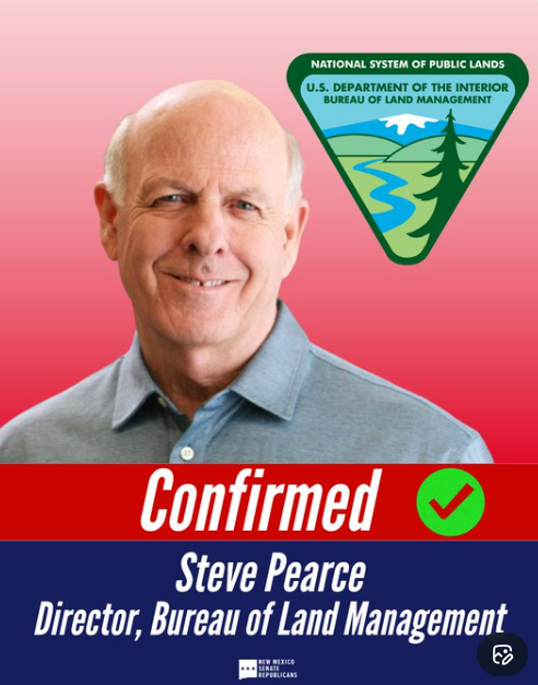 NMBewitched's tweet photo. This man is named #SellOffSteve 
An enemy to our planet, our environment, our animals 

His devious, greedy nature is known all over the SW.
A former oil man & NM Congressman so corrupt he lost his bid for NM Governor by 14% points in a purple state.

Repeatedly while in congress he tried to sell off our #PublicLands, exterminate protection for our wildlife, increase logging & build highways in our national forest.
Open national monuments & sacred lands to drilling, mining & cattle grazing.

Congrats Steve finally you met a man @potus, a group of people @GOP as corrupt & greedy as yourself. 

If gas wasn't so damned expensive I would suggest a road trip @secduffy enjoyed w/ his family on our tax dollars. Even Duffy knew it was his last chance to see America the beautiful.

Soon it will be drilling rigs, blast zones, fracking, earthquakes, wildfires, dried up rivers, dry lakes & cattle as far as the eye can see...

If this makes you want to vomit. I want you on our P.E.A. Team, let me know