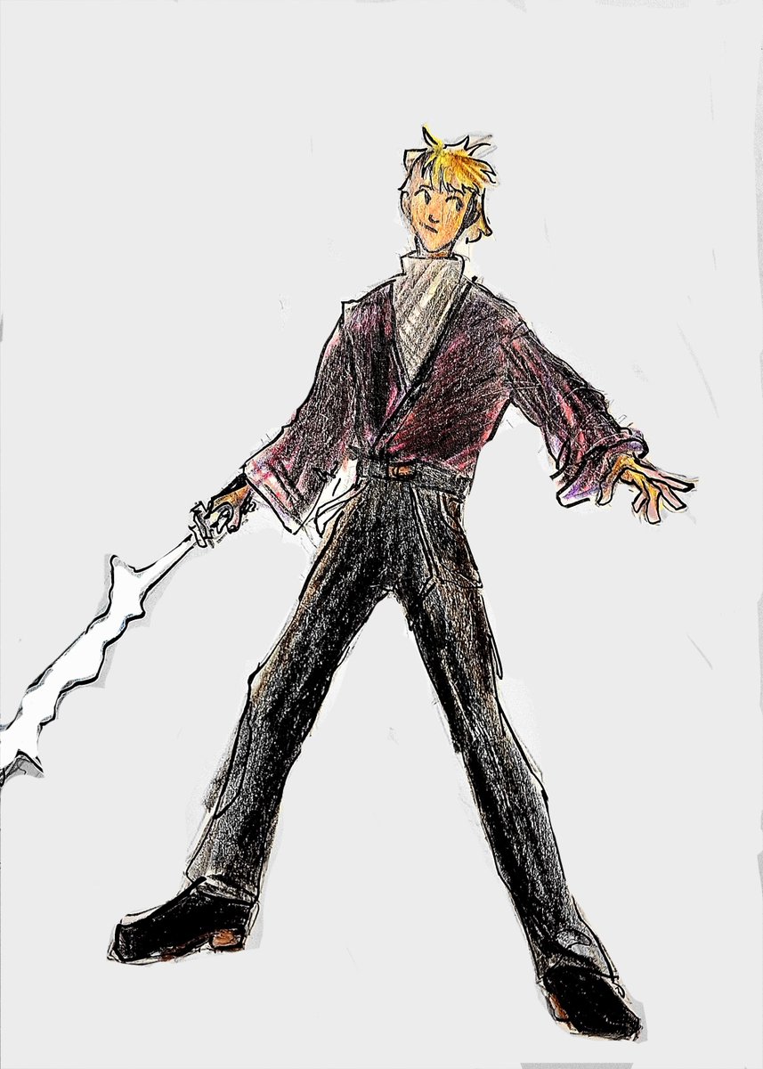 mandolinearts's tweet photo. very often, when i draw deniss, he looks like luke skywalker for the longest time. so this time i caved and gave him a lightsaber (white because he's said ahsoka tano is his favourite character which is the correct opinion) https://t.co/wbh6Vbs4YL