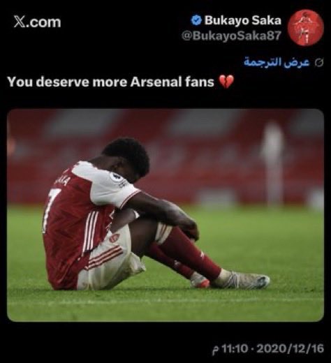 bt3's tweet photo. نجم آرسنال الأول وقائده الأول في تحقيق لقب الدوري

أكثر لاعب في آرسنال يستحق لقب الدوري هو سـاكا

حتى لو ما قدم أفضل موسم ولكن هو بمستواه الطبيعي واحد من أفضل أجنحة الدوري وشال فريقه لسنوات

يستحق هذه اللحظة https://t.co/ScfjMTsUud