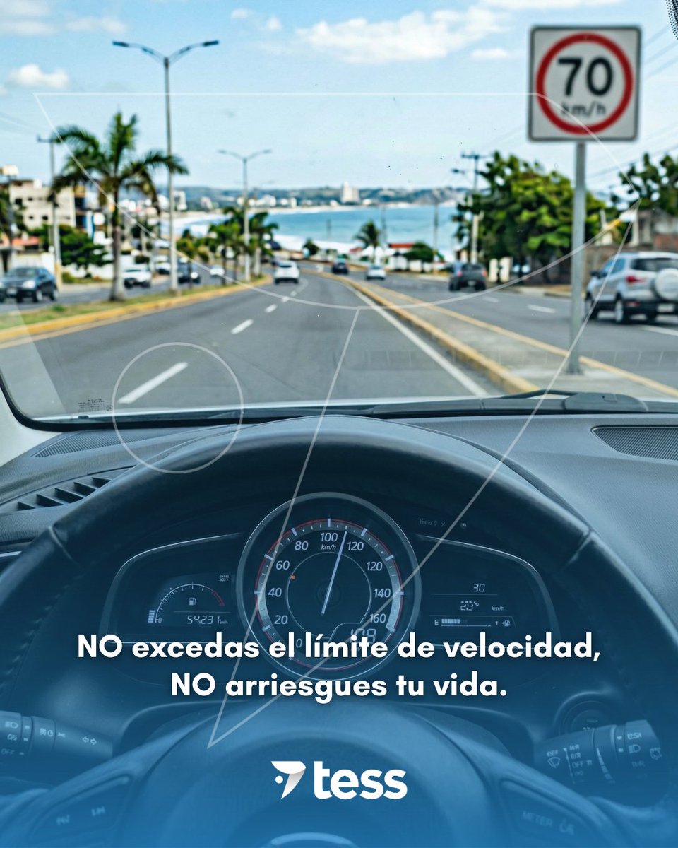 somostess's tweet photo. Llegar rápido no vale más que llegar con vida.
Respeta los límites de velocidad y conduce con responsabilidad. ⚠️
#SomosTESS #TránsitoManta #RespetaLaVelocidad https://t.co/F0lq86Y2OL