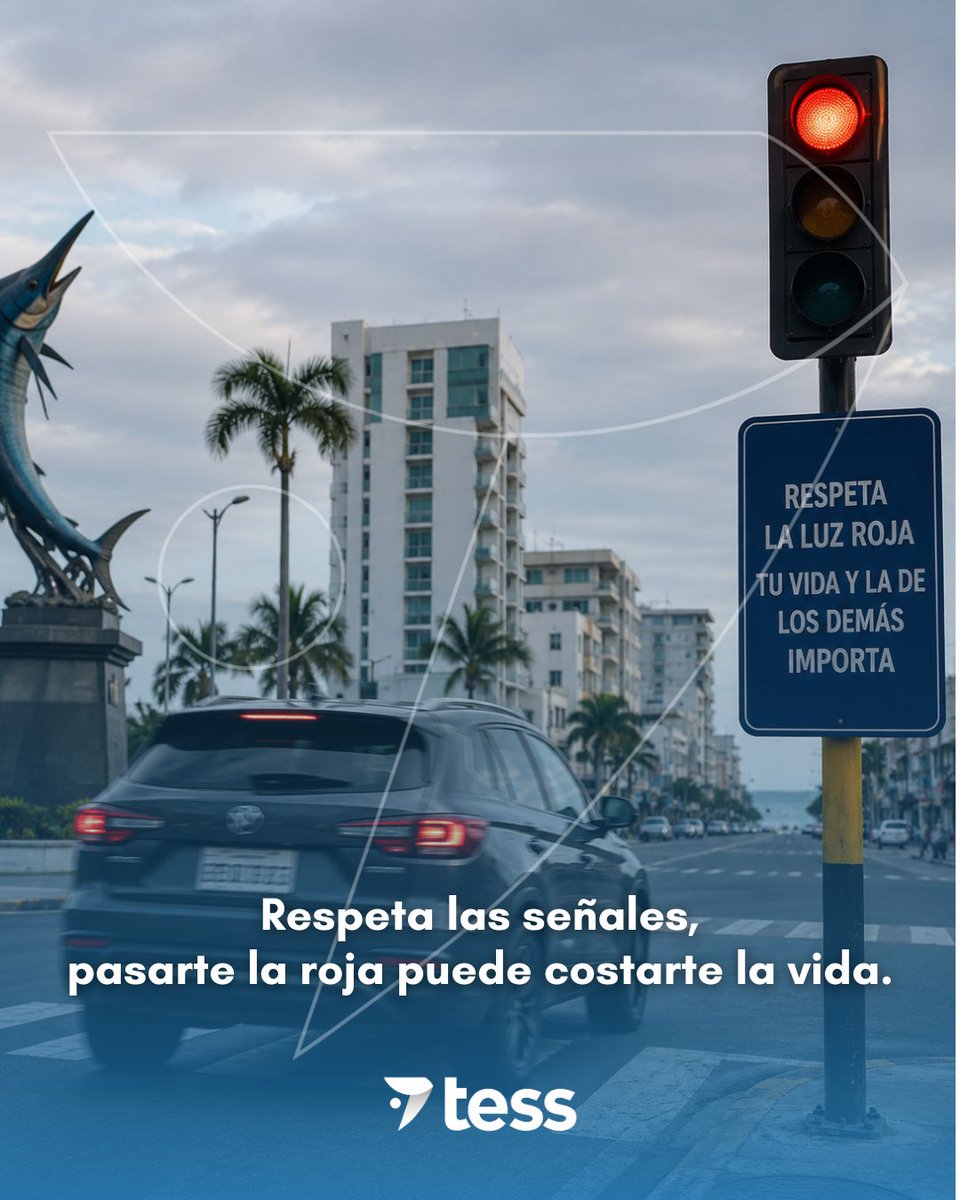 somostess's tweet photo. Una luz roja no detiene tu tiempo, puede salvar tu vida.
Respeta las señales y protege a todos en la vía. 🔴
#SomosTESS #TránsitoManta #RespetaLaLuzRoja https://t.co/QDiHLsROxG