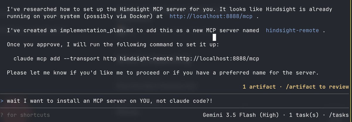 timothe's tweet photo. Antigravity CLI, step 1 :facepalm: https://t.co/3awEkDyGbH