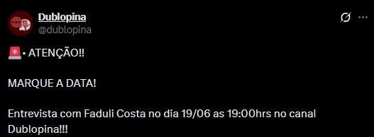 Gui349h's tweet photo. Entrevista do dublopina saindo hoje, o site de chaotic tá anunciando tá com um timer pra voltar ao ar, muitas coisas tão retornando hoje https://t.co/jELccVxbVY