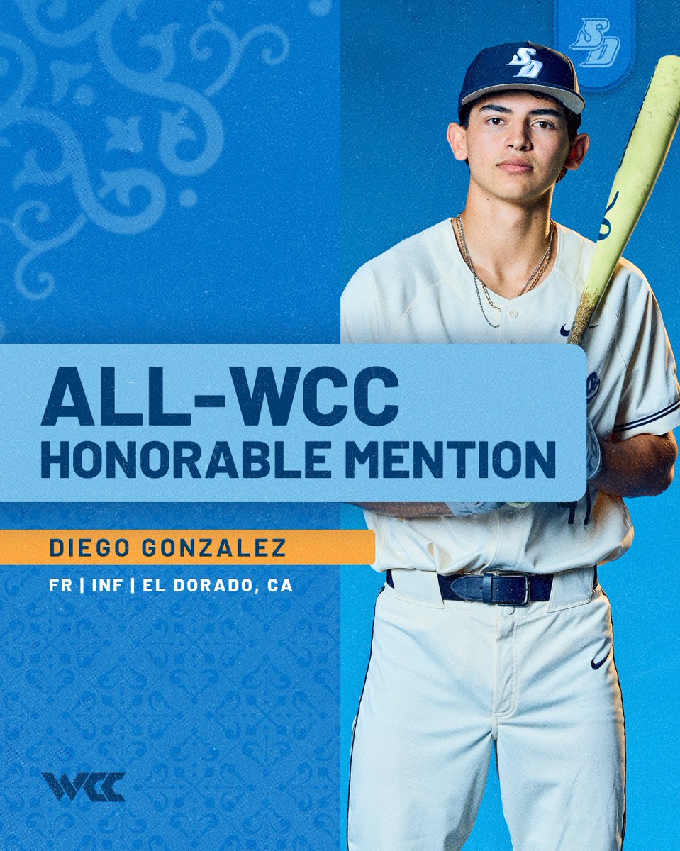 USDbaseball's tweet photo. An All-WCC Honorable Mention for both the Rookie and the Vet.

#GoToreros https://t.co/cFh6QMK6uT